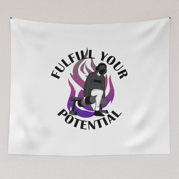 Item preview, Fulfill your potential bulgarian split squat gym motivation  designed and sold by designsbyted.