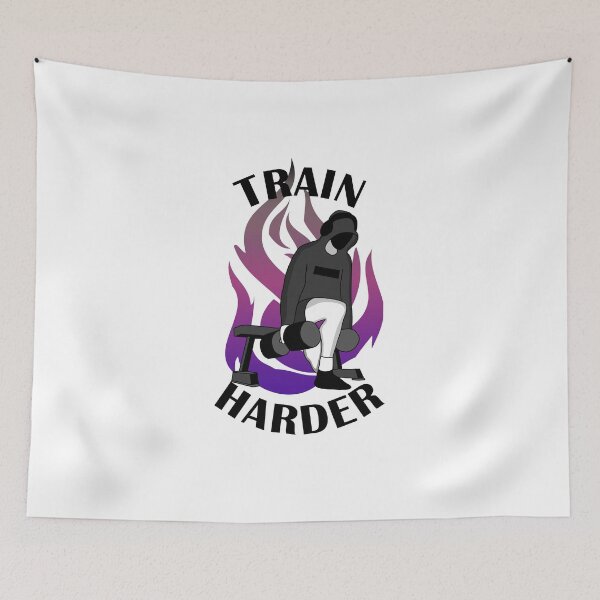 Item preview, Train Harder bulgarian split squat gym motivation  designed and sold by designsbyted.