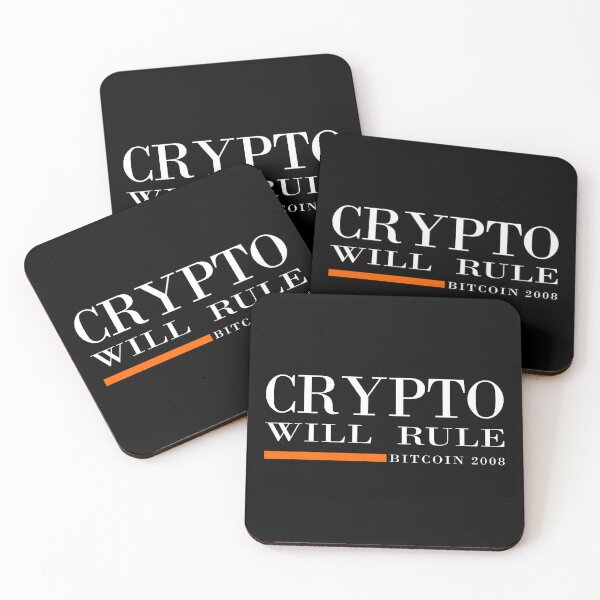 Item preview, Crypto Will Rule - Bitcoin 2008 - Clothing, Home, Gifts and Personal - White Print - VBK - VisionsByKaren designed and sold by VisionsByKaren.