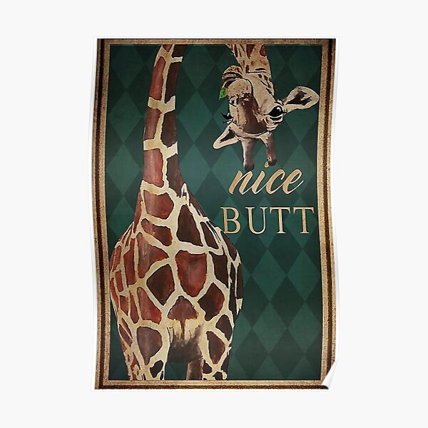 Schöne Hintern-Giraffe Poster
