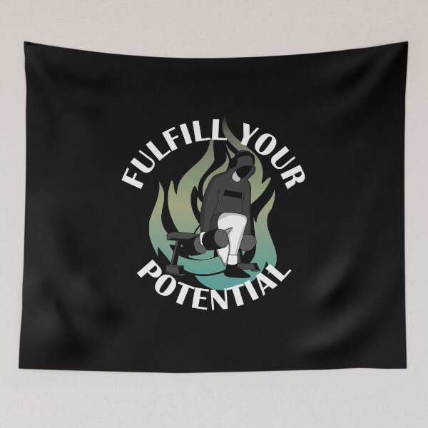 Item preview, Fulfill your potential bulgarian split squat gym motivation  designed and sold by designsbyted.