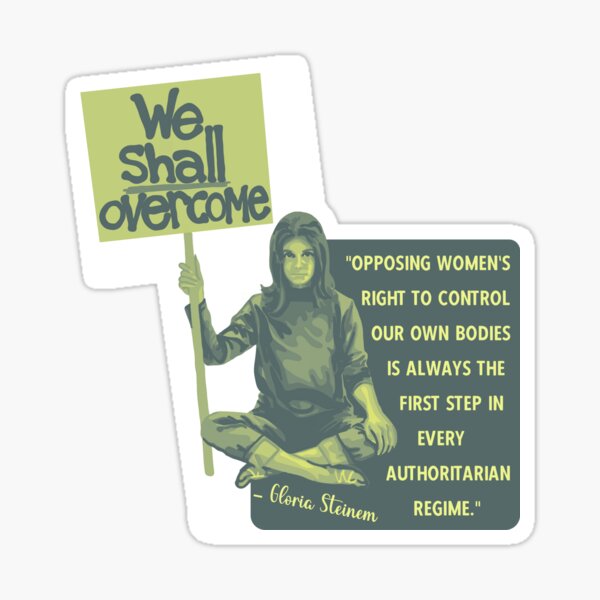 Aperçu de l'œuvre Portrait et citation de Gloria Steinem créée et vendue par Unhinged Heather.