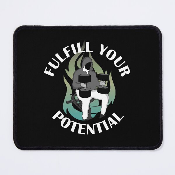 Item preview, Fulfill your potential dumbell press gym motivation  designed and sold by designsbyted.