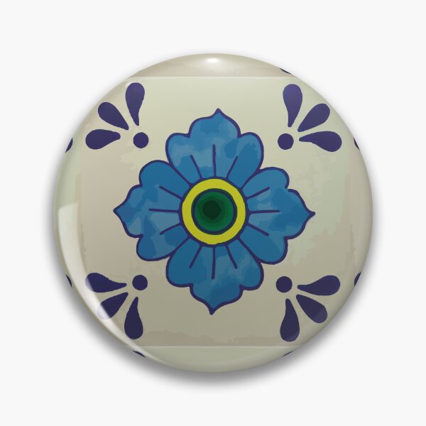 Item preview, Blue flower classic talavera tile pattern stylish kitchen designed and sold by T-Mex.