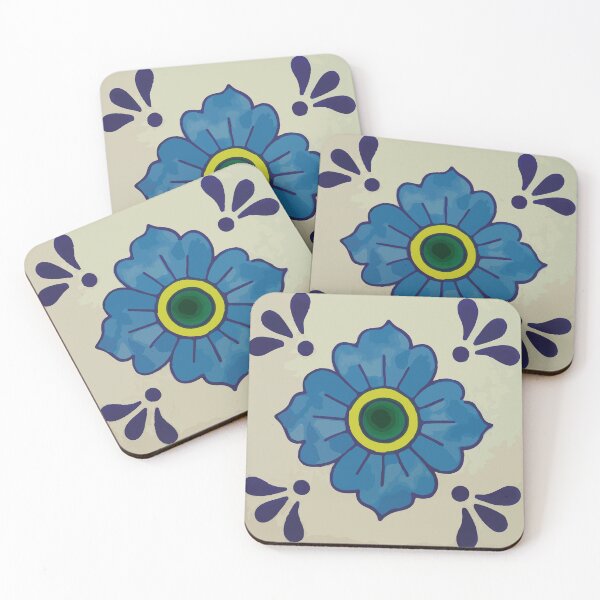 Item preview, Blue flower classic talavera tile pattern stylish kitchen designed and sold by T-Mex.