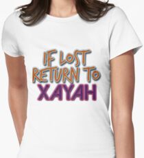 If lost return to Xayah Women's Fitted T-Shirt