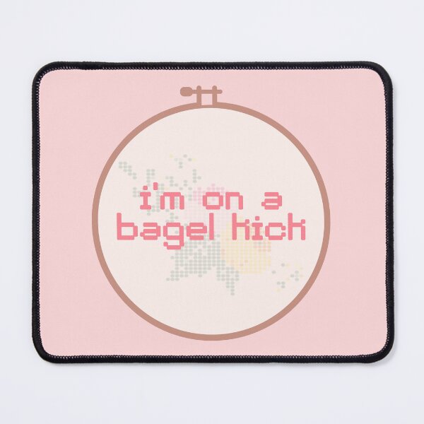Item preview, Bagel Kick Embroidery Hoop designed and sold by Pink Ribbon.