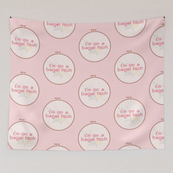 Item preview, Bagel Kick Embroidery Hoop designed and sold by Pink Ribbon.