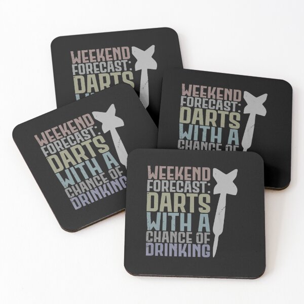 Item preview, WEEKEND FORECAST DARTS WITH A CHANCE OF DRINKING FUNNY PUN designed and sold by sobriowslen.