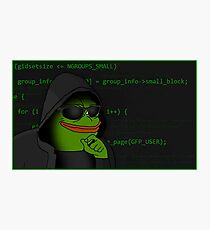 Hacker Pepe Photographic Print