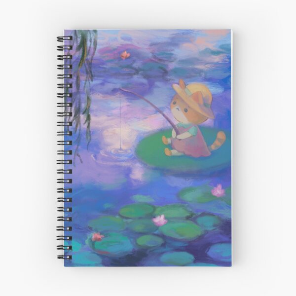 Aperçu de l'œuvre Chat pêchant parmi les nénuphars Monet créée et vendue par Vooolatility.