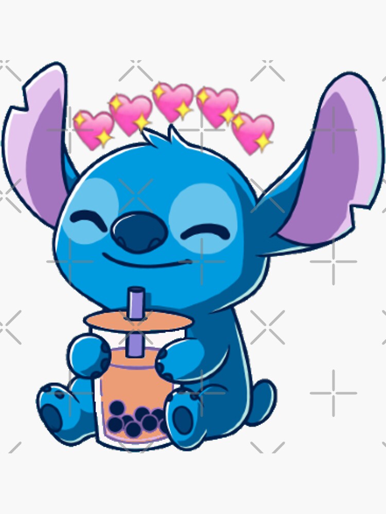cute Stitch in Bow Sticker for Sale by Scenic