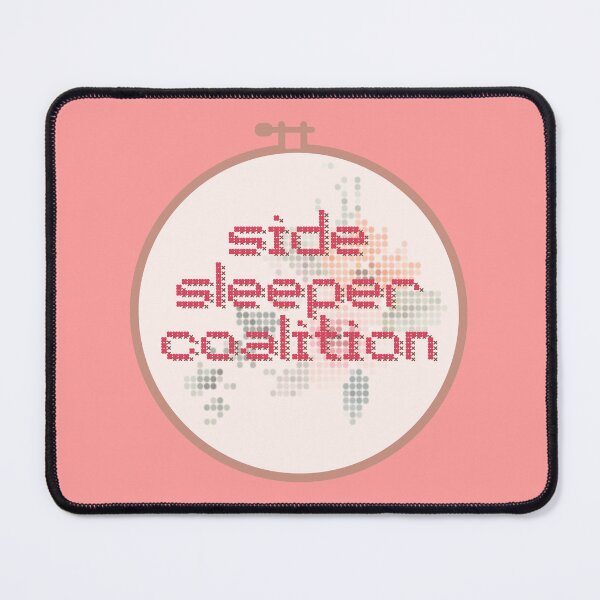 Item preview, Side Sleeper Coalition Embroidery Hoop designed and sold by Pink Ribbon.
