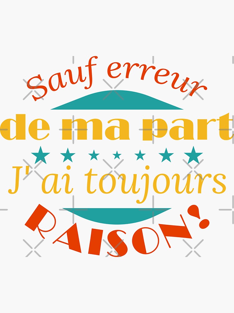 "Humour Homme sauf Erreur de ma Part J