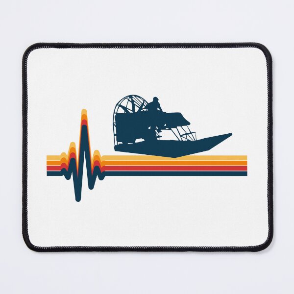 Item preview, Airboat Fanboat Airboating Swamp boat Heartbeat Pulse designed and sold by CuteDesigns1.