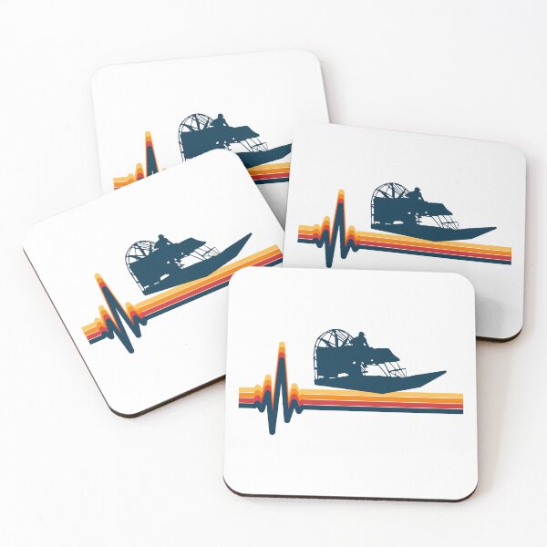 Item preview, Airboat Fanboat Airboating Swamp boat Heartbeat Pulse designed and sold by CuteDesigns1.