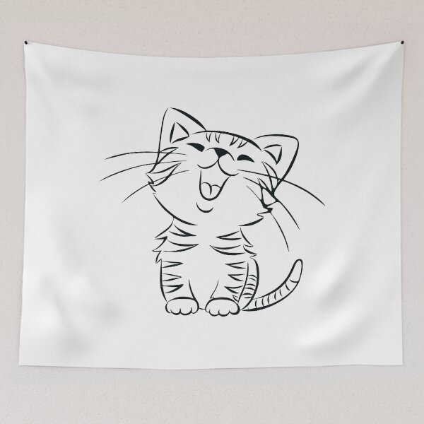 Item preview, cool smiling kitty designed and sold by ShaStyle ArtFo.