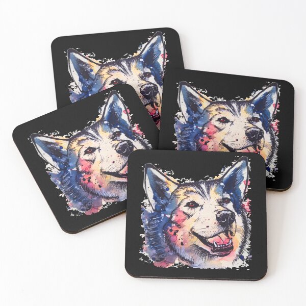 Item preview, Cute Siberian Husky Colorful Face designed and sold by UnknownArtistt.