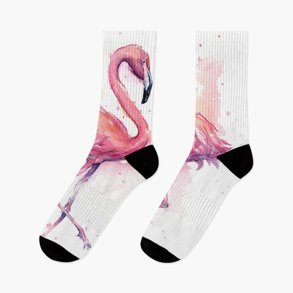 Item preview, Pink Flamingo Watercolor Two Flamingos designed and sold by Olga Shvartsur.