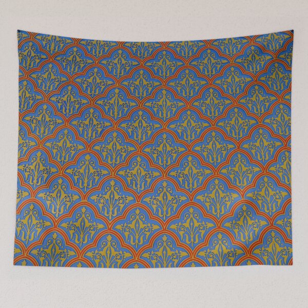 Item preview, Traditional blue jewish pattern designed and sold by mitzobs.