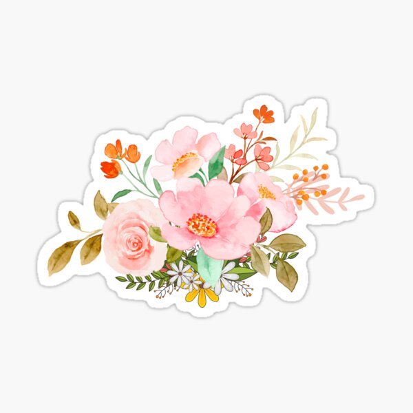 unique Blue Rose floral design Sticker