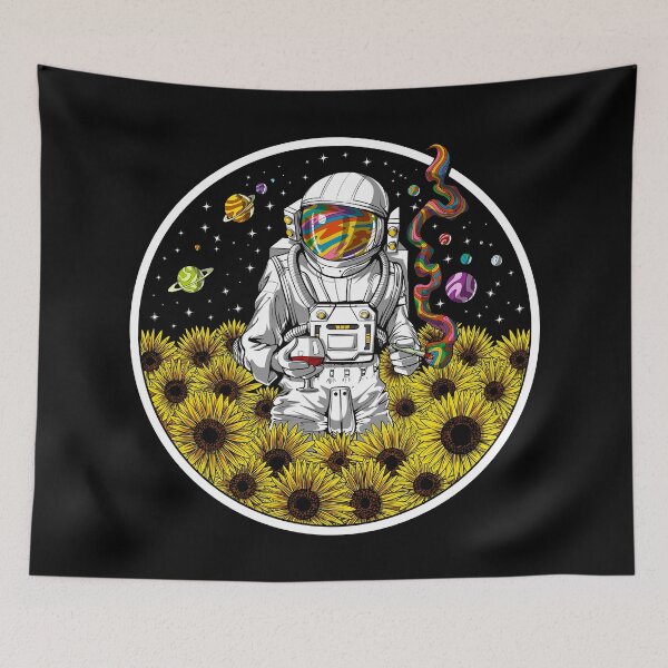 Item preview, Psychedelic Astronaut Sunflowers designed and sold by underheaven.