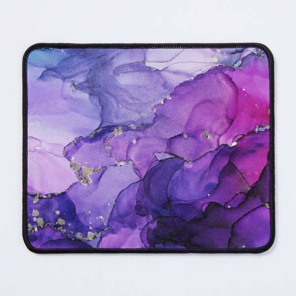 Aperçu de l'œuvre Encre abstraite violet magenta chrome créée et vendue par Olga Shvartsur.