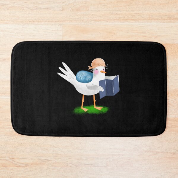 Item preview, White Seagull with a folded travel map designed and sold by jasmineberry.