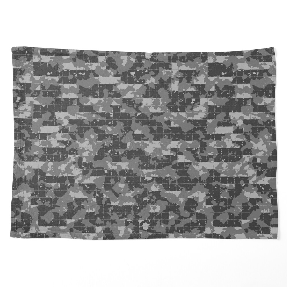 Grey Camouflage Mosaic Tiles Seamless Digital Patterns Art Print