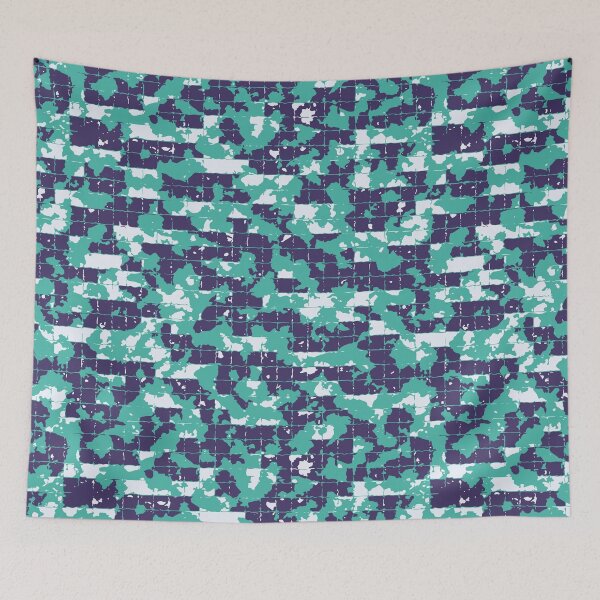 Item preview, Mint Green Camouflage Mosaic Tiles Seamless Digital Patterns designed and sold by ShopieHome.