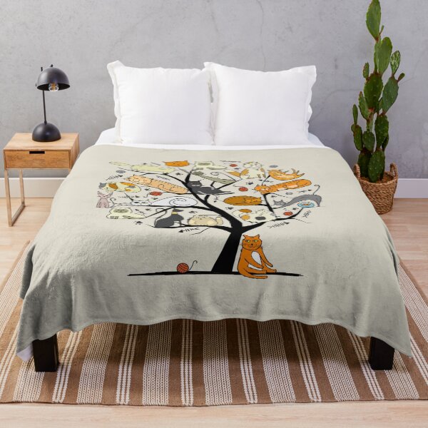 Item preview, Collection of cats characters of different breeds on tree designed and sold by Kudryashka.