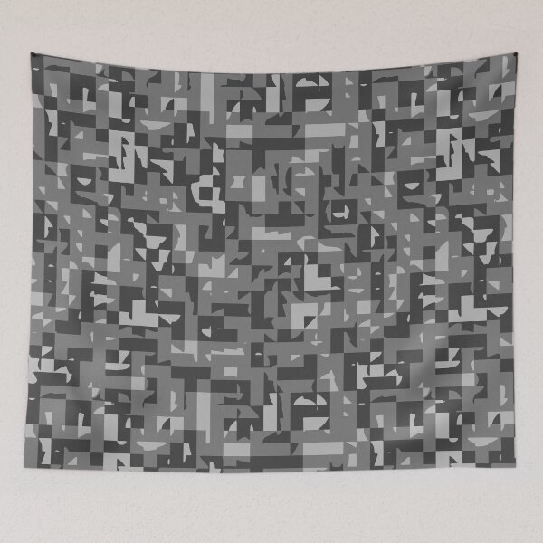 Item preview, Grey Camouflage Pixelate Mosaic Seamless Digital Patterns designed and sold by ShopieHome.