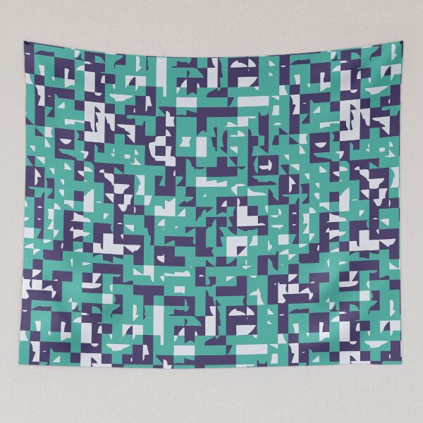 Item preview, Patrones digitales sin costura de mosaico pixelado de camuflaje verde menta designed and sold by ShopieHome.