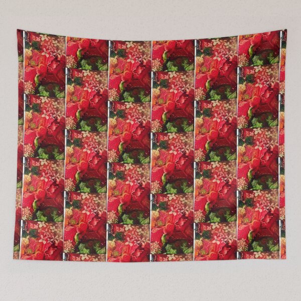 Item preview, Flowers on Red designed and sold by Mary Lomma.