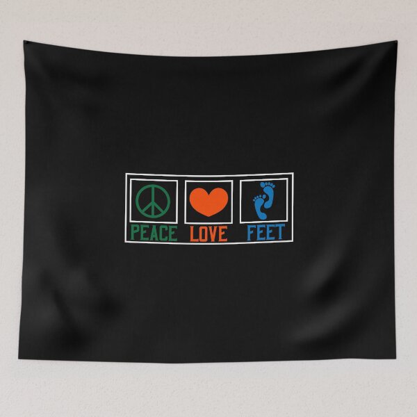 Item preview, Peace Love Feet designed and sold by Real-World-Tees.