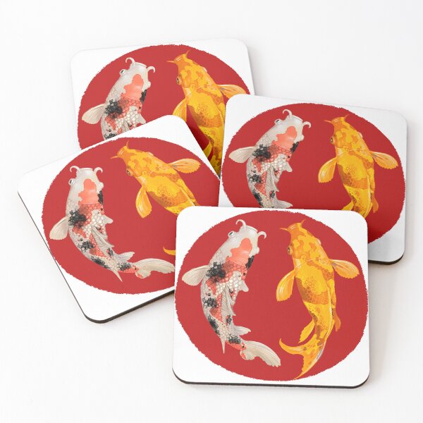 Item preview, Yin Yang Carp Balance Taijitu Japanese Nishikigoi Koi Fish designed and sold by Minnesnowta.