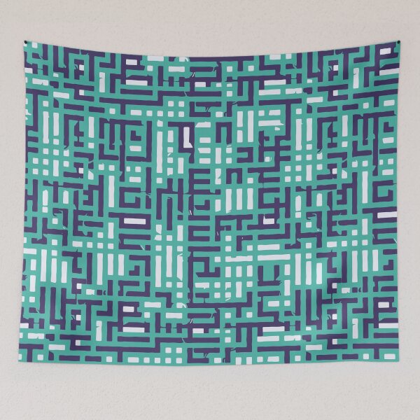 Item preview, Líneas de mosaico de camuflaje verde menta patrones digitales sin costura designed and sold by ShopieHome.