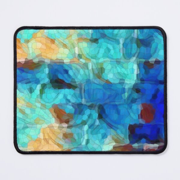Item preview, softly painted brick wall in blue yellow andbeige shades designed and sold by mister-john.