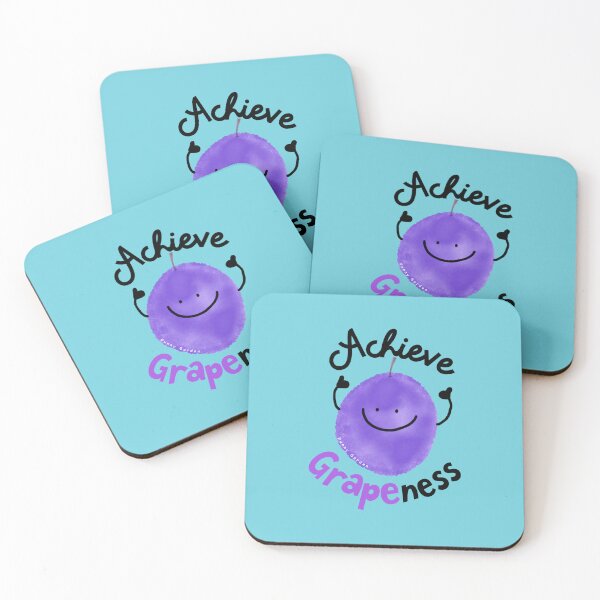 Item preview, Achieve Grapeness - Punny Garden  designed and sold by CarolinLindem.