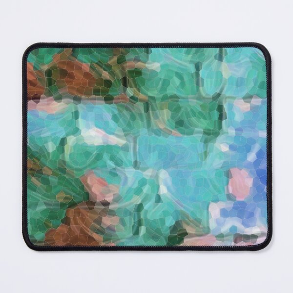 Item preview, uniquely painted brick wall in blue green brown and beige shades designed and sold by mister-john.