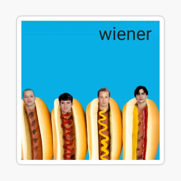 Weezer blue album hotdog variant Sticker