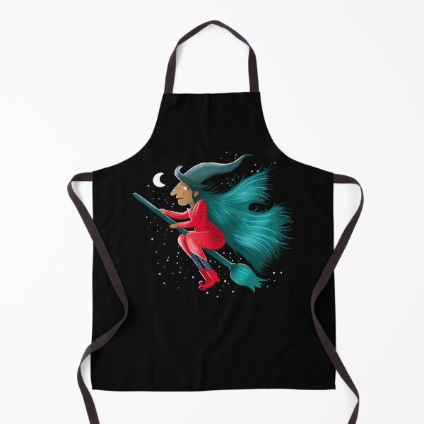 Item preview, The Red witch flying on a broomstick designed and sold by jasmineberry.