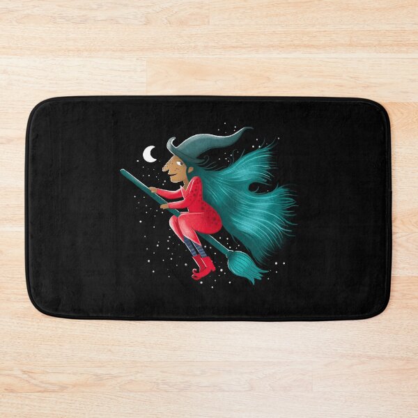 Item preview, The Red witch flying on a broomstick designed and sold by jasmineberry.