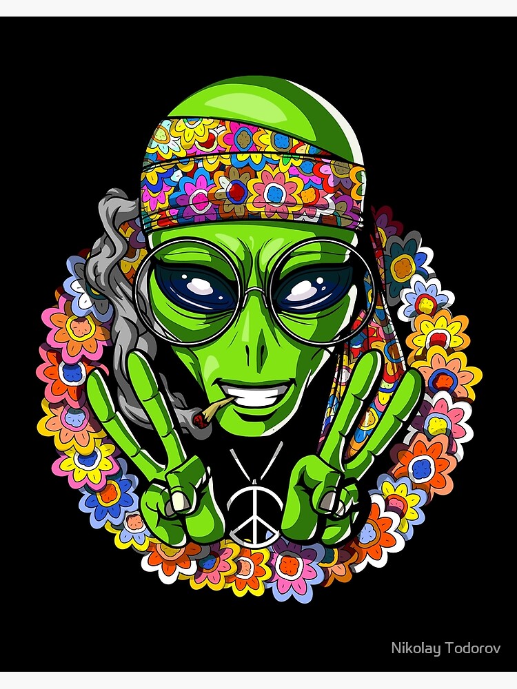 Hippie Stoner Smoking Weed #1 Digital Art by Nikolay Todorov - Pixels