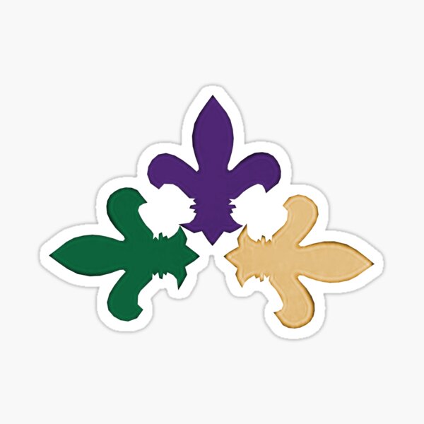 Mardi Gras fleur de lis Sticker