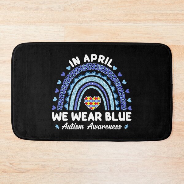 Item preview, In April We Wear Blue for Autism Awareness Rainbow Puzzle designed and sold by HaaChris-Artis.