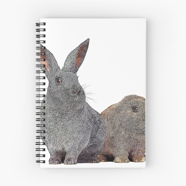 Item preview, Two Little Angel, Argente Rabbit and Holland Lop Rabbit - Custom Pet Portrait Art Studio designed and sold by Custom Pet Portrait Art Studio.