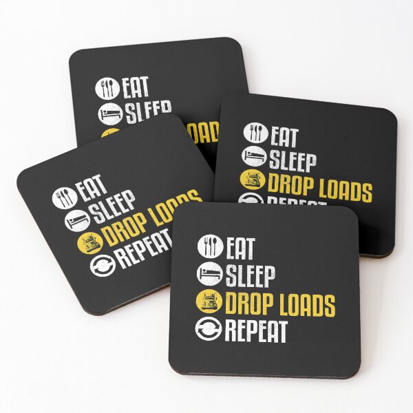 Item preview, Eat Sleep Drop Loads Repeat Funny Truck Driver Joke Saying Trucker Gift designed and sold by GardNewerd.