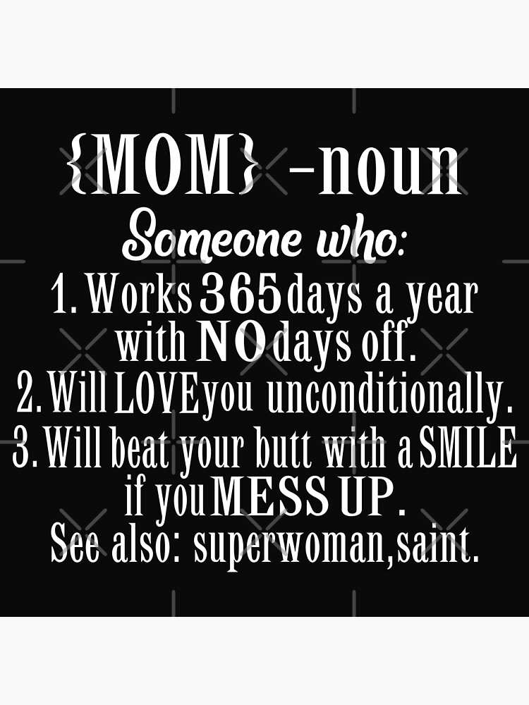 "Mom Noun" Poster for Sale by virginteez Redbubble