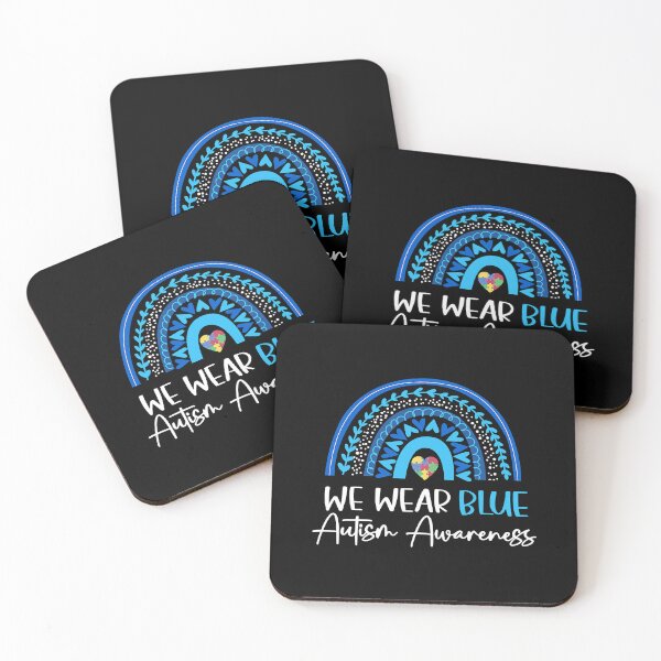Item preview, In April We Wear Blue for Autism Awareness Rainbow Puzzle designed and sold by HaaChris-Artis.